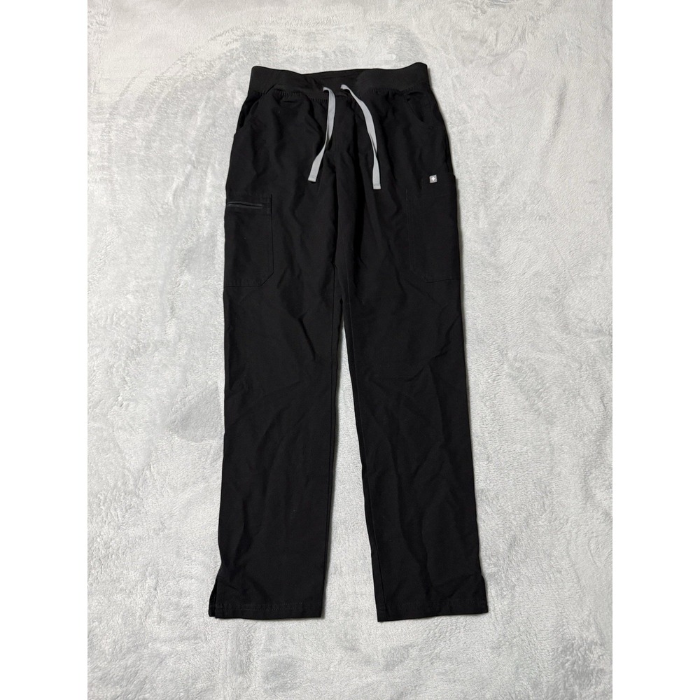 FIGS Yola Womens Small Scrub Bottoms Skinny Pants Stretch Black